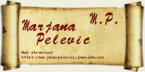 Marjana Pelević vizit kartica